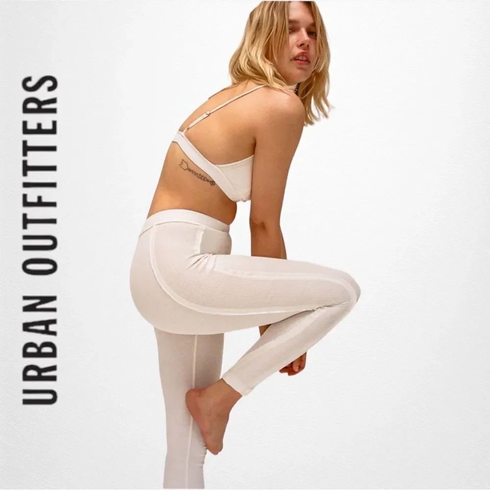 NEW with Tag UO Urban Outfitters OFU Sweet Dreams Ivory Leggings L